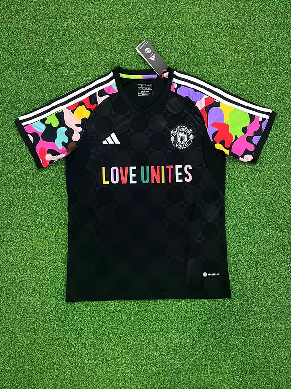 AAA Quality Manchester Utd 23/24 Black/Colourful Training Jersey